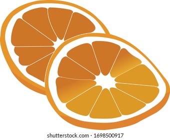 Orange fruit. Orange. Vector illustration orange.