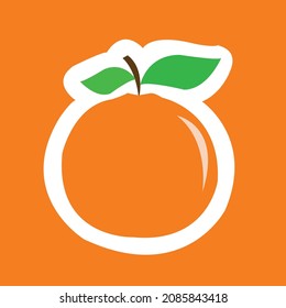 Orange Frucht Vektorgrafik konzeptionelles Design, ideal für Symbole, Geschäftsbilder, Obstbilder