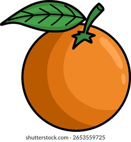 orange fruit vector illustration cute