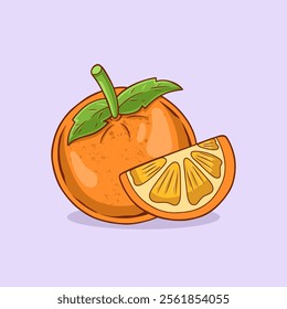 Orange Fruit Vector Illustration Free Vector