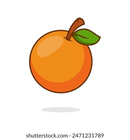 Ilustración vectorial de naranja de la naturaleza.