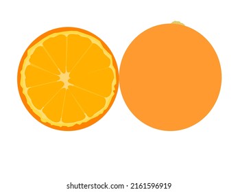 Orange-Frucht-Vektorgrafik-Vorlagendesign