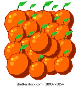 orange fruit vector image for printing media. 