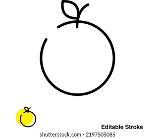 Orange Frucht Vektorgrafik-Symbol