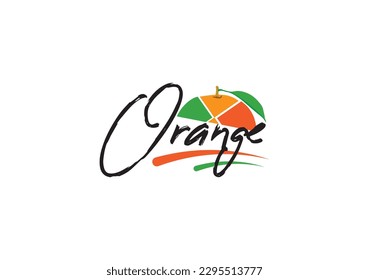 Orange fruit vector logo, Fresh Fruit icon design.