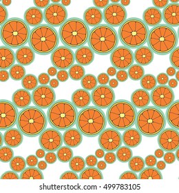 Orange fruit vector pattern.swatch pattern