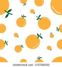 orange fruit vector seamless pattern