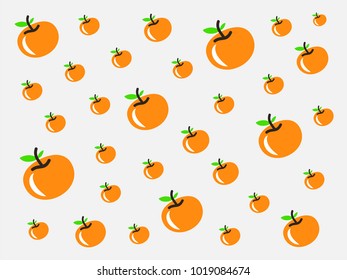 orange fruit vector. silhouette tomato vector trendy. fruit vector