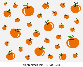 orange fruit vector. silhouette tomato vector trendy. fruit vector