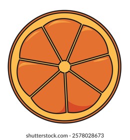 Orange fruit vector suitable for use as children's book allisation