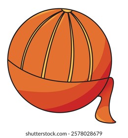 Orange fruit vector suitable for use as children's book allisation