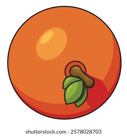 Orange fruit vector suitable for use as children's book allisation