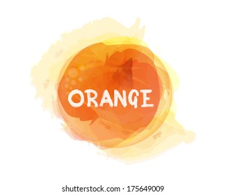
orange fruit vector watercolor style