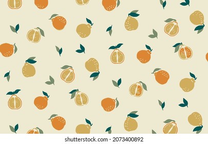 ilustración de frutos anaranjados imagen digital vectorial para regalo de papel y diseño de ropa