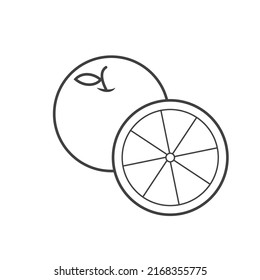 orange fruits logo vector illustration