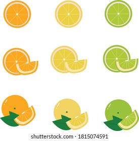 orange Fruits Pattern Vector Design