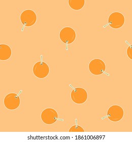 Orange fruits seamless pattern. Abstract vector orange background. Graphic design of fruits texture. Illustration EPS10.