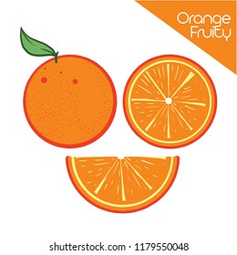 Orange Fruity. vector editable layer