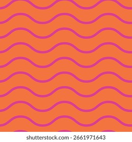 orange and fuchsia waves pattern design