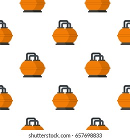Orange fuel storage tank pattern seamless background in flat style repeat vector illustration