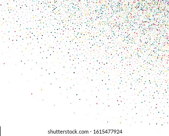 Orange Fun Confetti Texture. Yellow Happy Splash Texture. Vector Invitation. Vector Yellow Illustration.
