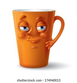 orange funny cup