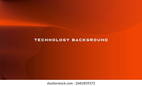 orangefarbene futuristische Technologie, Hintergrund, Vektor 4k