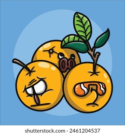 Orange gangsta is illustration of orange become gangster. It is good for any products in any forms such as mascot, logo, an etc.