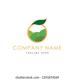 Orange Garden Field and Lawn Company Logo Vector