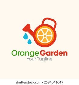 Orange Garden Logo Design Template. Good for Business, Agency, Community and Organization