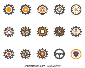 orange gear and cog icons