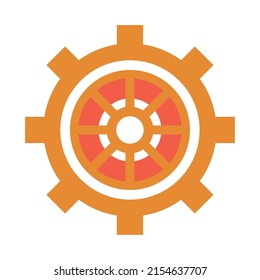 icono de la máquina de café con equipo naranja