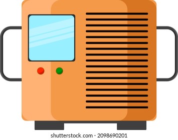 Orange generator, illustration, vector on a white background.