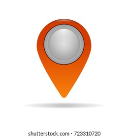 Orange Geo Tag Icon