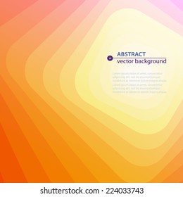 Orange geometric abstract background. 