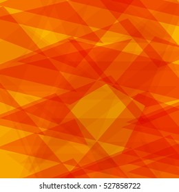 Orange geometric abstract background design template, vector illustration