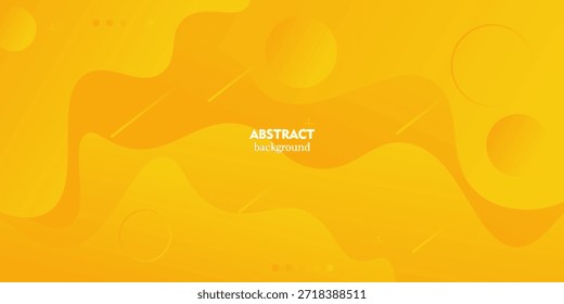 Orange geometric abstract background. Simple wave pattern with circle pattern design. Vector eps10
