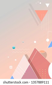 Orange geometric abstract background vector