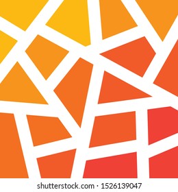 orange geometric autumn background- vector illustration