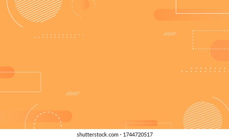 Orange geometric background. Graphic geometric elegant orange background with circle line dot vibrant digital gradient wallpaper,modern colorful vector smooth texture blurry glow abstract web map.