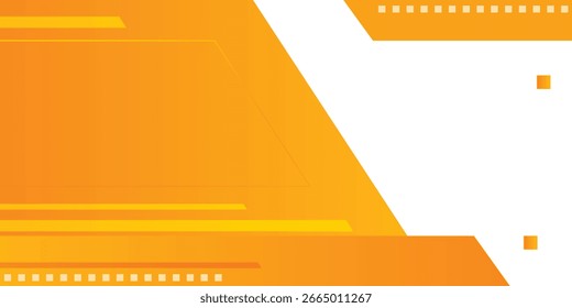 Fundo geométrico laranja. Modelo de formas Memphis. Negócios e apresentação. Conceito tecnológico