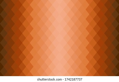 Fondo geométrico anaranjado en estilo origami con gradiente. Ilustración de rectángulos poligonales vectoriales anaranjados. Fondo de mosaico de rhombus abstracto brillante para diseño, impresión, web. Vector sin foco.
