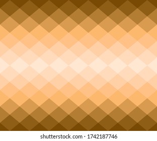 Orange geometric background in origami style with gradient. Orange vector polygonal rectangles illustration. Bright abstract rhombus mosaic background for design, print, web. Seamless vector.