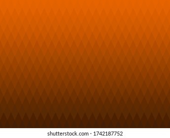 Orange geometric background in origami style with gradient. Orange vector polygonal rectangles illustration. Bright abstract rhombus mosaic background for design, print, web. Seamless vector.
