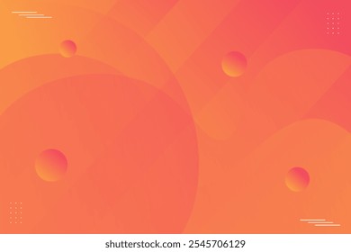 Orange geometric background. Trendy gradient shape composition. Cool background design for poster. Eps10