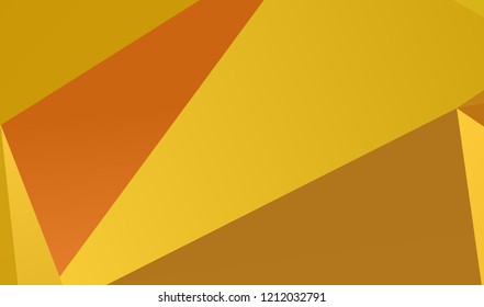 Orange geometric background with triangles of different shapes and sizes. A combination of geometric shapes Modern minimalist style Vector illustration Abstract paper, polygonal pattern, origami style