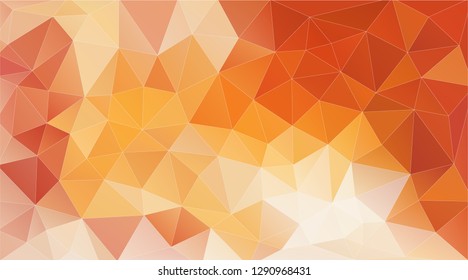 Orange geometric background with triangles for your design - Vector EPS