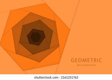 Orange geometric background. Vector illustration. 