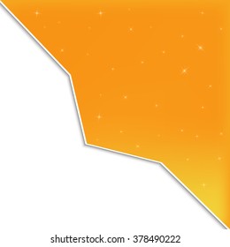 Orange geometric color background with star for web and mobile applications. Color background for art template design, page, banner. Gradient color background for design booklet, flyer, book, brochure