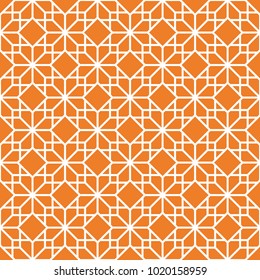 Orange geometric design. Seamless pattern for web, textile and wallpapers